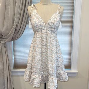 NWT Lyon Australia Floral Tassel Tie Mini Summer Dress